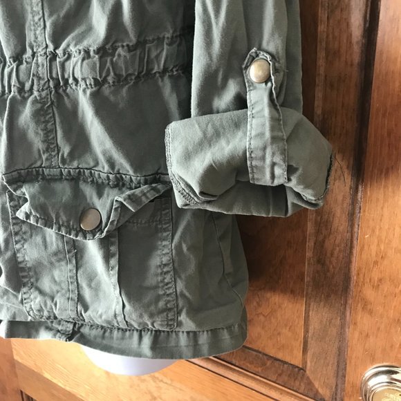 Ashley by 26 International Outerwear Olive Green Army Style Jacket w/Hood Medium - Picture 7 of 15